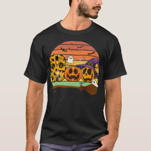 Boo Witch Spider Retro Halloween Men Women Girls B T-Shirt