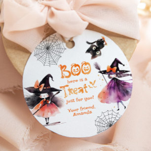 Boo Witches Halloween party treat Favour Tags