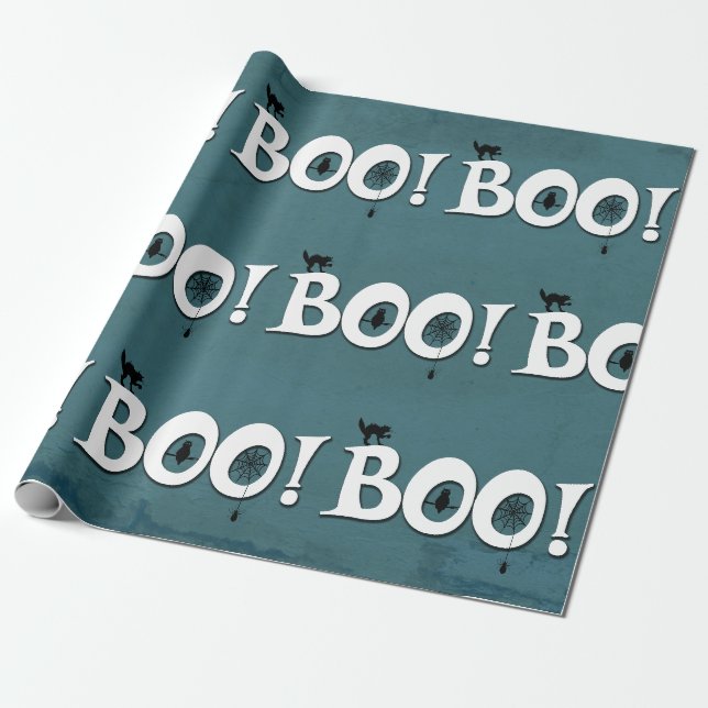Boo! Wrapping Paper (Unrolled)