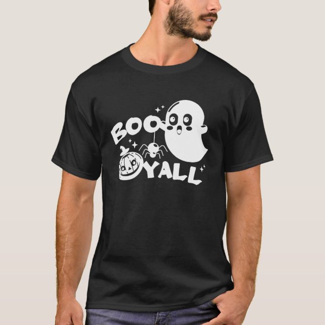 Boo Y all  Halloween Ghost Costume T-Shirt (Front)