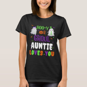 Boo-y Or Ghoul Auntie Loves You By Halloween Men W T-Shirt