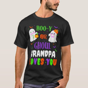Boo-y Or Ghoul Grandpa Loves You Boo Halloween Bab T-Shirt