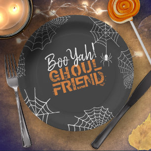 Boo Yah Ghoul Friend Halloween ID684 Paper Plate
