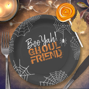 Boo Yah Ghoul Friend Halloween ID684 Paper Plate