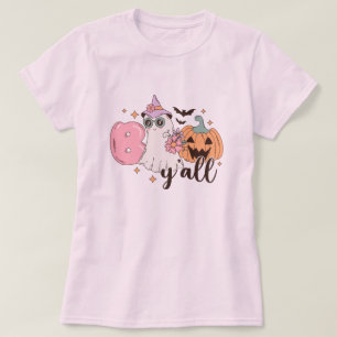 Boo Y'all Cute Ghost Funny Retro Halloween T-Shirt