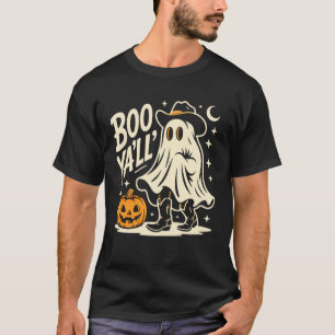 Boo Y'all Funny Ghost Cowgirl Halloween Cute Weste T-Shirt