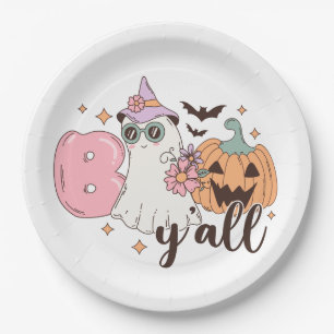 Boo Y'All Halloween Paper Plate