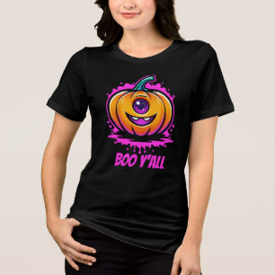 Boo Y'All, spooky adorable Halloween design Tri-Blend Shirt