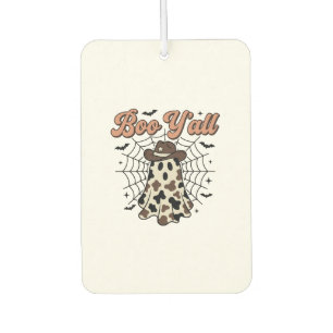 Boo Yall Western Ghost Halloween Design Car Air Freshener