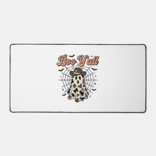 Boo Yall Western Ghost Halloween Design Desk Mat