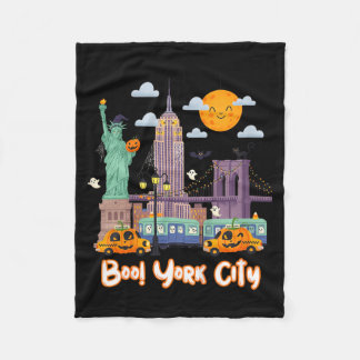 Boo York City Halloween 2026 New York Ghost Fleece Blanket