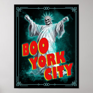 Boo York City Halloween Statue of Liberty Poster