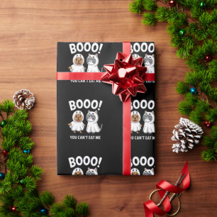 Boo You Can't Eat Me Dogs And Cats Funny Halloween Wrapping Paper