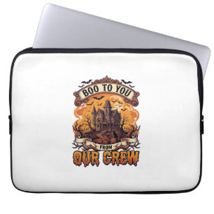 Boo You Our Crew Haunted House Halloween_1 Laptop Sleeve