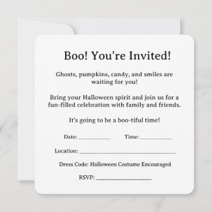 Boo! You're Invited! Invitation