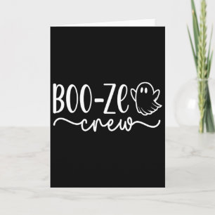 Boo-ze Crew Halloween Ghost Vacation Cruise Tee Card