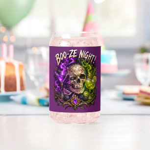 Boo Ze Night Gothic Skull Cocktail Can Glass