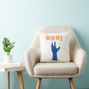 BOO! Zombie Hand Halloween Design Cushion