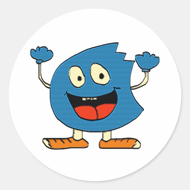 boober classic round sticker (Front)