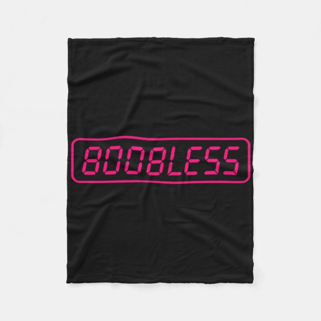 Boobless Funny Mastectomy Breast Surgery Breast Ca Fleece Blanket (Front)