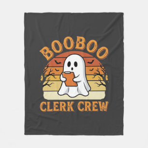 Booboo Clerk Crew Halloween Ghost Design_1 Fleece Blanket
