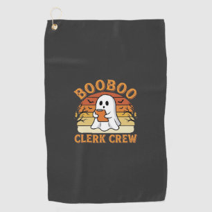 Booboo Clerk Crew Halloween Ghost Design_1 Golf Towel