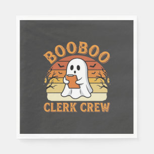Booboo Clerk Crew Halloween Ghost Design_1 Napkin