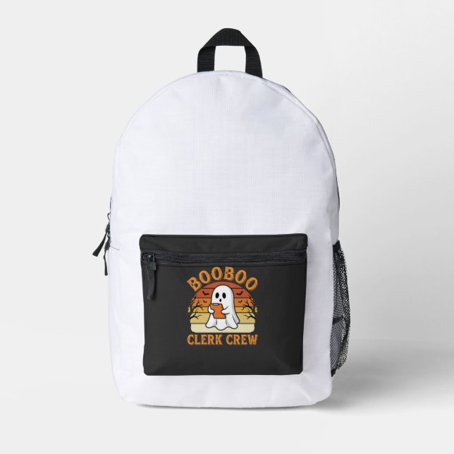 Booboo Clerk Crew Halloween Ghost Design_1 Printed Backpack (Front)