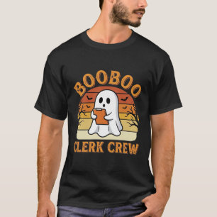 Booboo Clerk Crew Halloween Ghost Design_1 T-Shirt