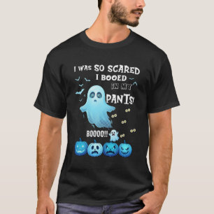 Booed Pants Halloween Ghost Blue Pumpkins T-Shirt