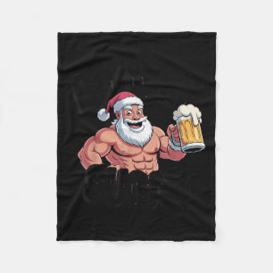 Booger Sugar Santa Funny Muscular Christmas Meme B Fleece Blanket