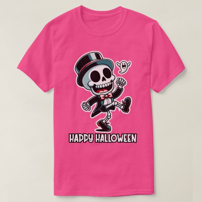 Boogie Bones A Halloween Skeleton Jamboree T-Shirt (Design Front)