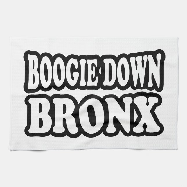 Boogie Down Bronx, NYC Tea Towel (Horizontal)