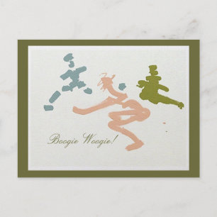boogie girls postcard