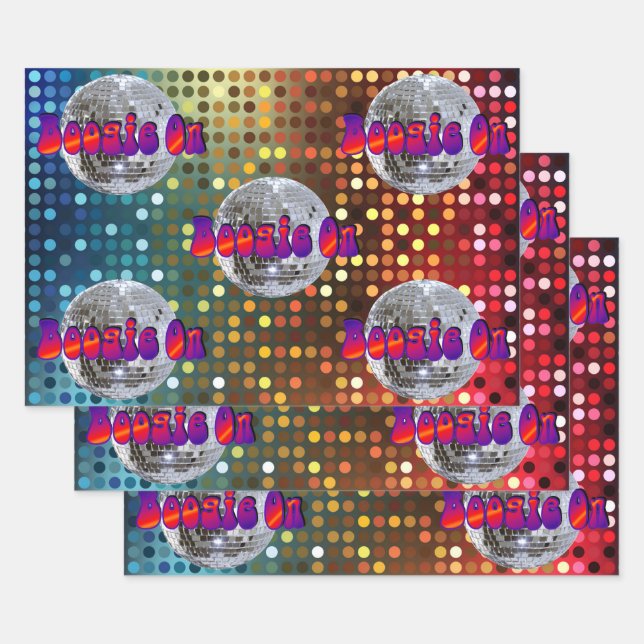 Boogie On! 2 Wrapping Paper Sheet (Set)