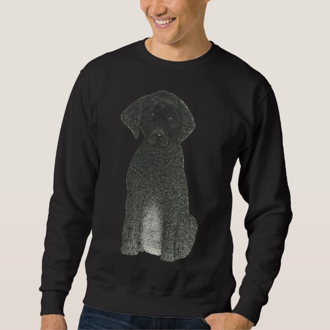 Boogie The Black Labrador Puppy Sweatshirt (Front)