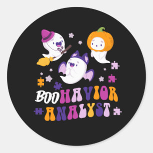 Boohavior Squad Analyst Squad ABA Therapist Hallow Classic Round Sticker