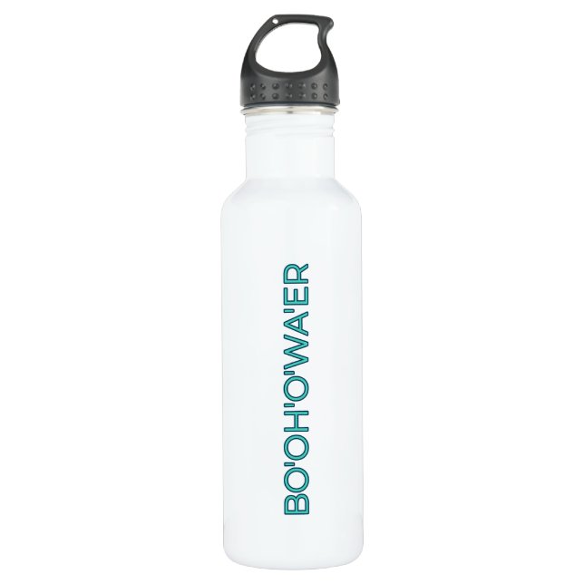BO'OH'O'WA'ER British Accent Meme 710 Ml Water Bottle (Front)
