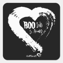 BOOing Heart Square Sticker