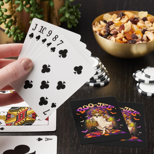 Boojee Ghost Halloween Boo JEE Disco Playing Cards (In Situ)
