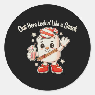 Boojee Out Here Lookin Like A Snack Candy Cane Classic Round Sticker