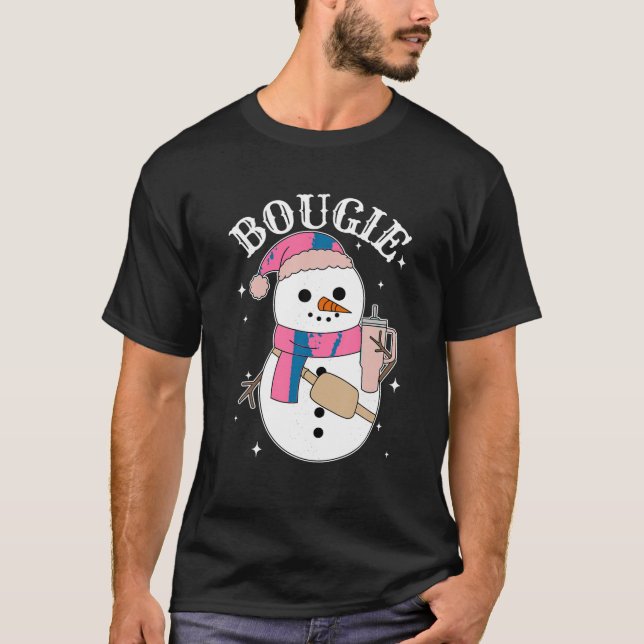 Boojee Snowman Bougie Snowman Belt Bag Boojee Xmas T-Shirt (Front)