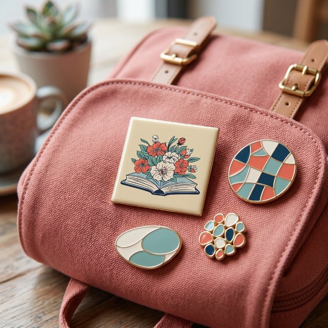 Book 15 Cm Square Badge (Creator Uploaded)