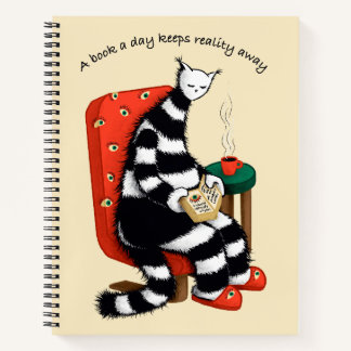 Book A Day Keeps Reality Away - Reading Cat