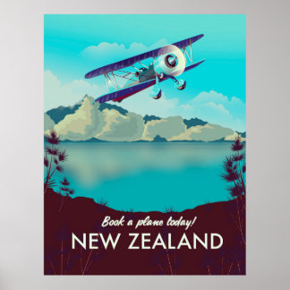 Book a Plane Today! New Zealand Poster