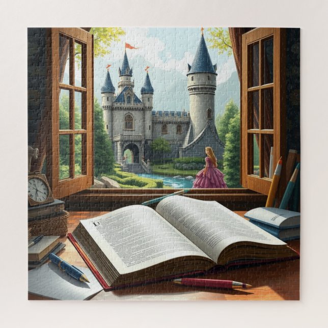 Book About Princess and Castle Jigsaw Puzzle (Vertical)