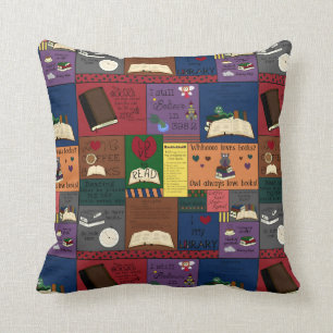 Book Addict Collage Cushion