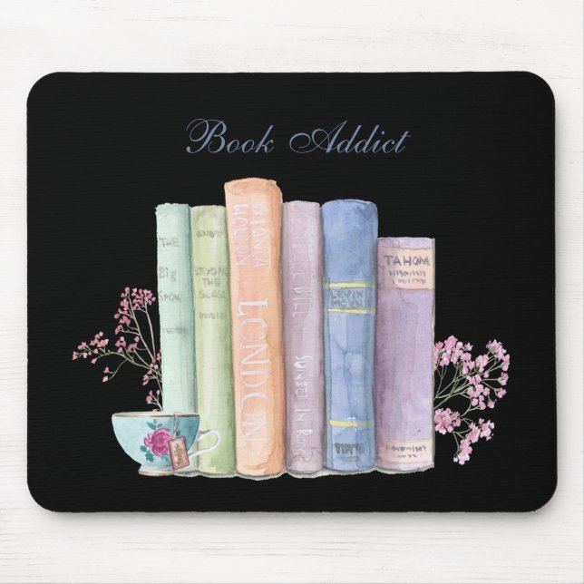 Book Addict Customisable Mousepad (Front)