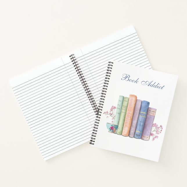 Book Addict Writers Customisable Spiral Notebook  (Inside)