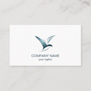 Book and Bird Modern Cute Swallow Business Card
